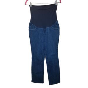 Indigo Blue Maternity Jeans Full Panel Petite Medium
